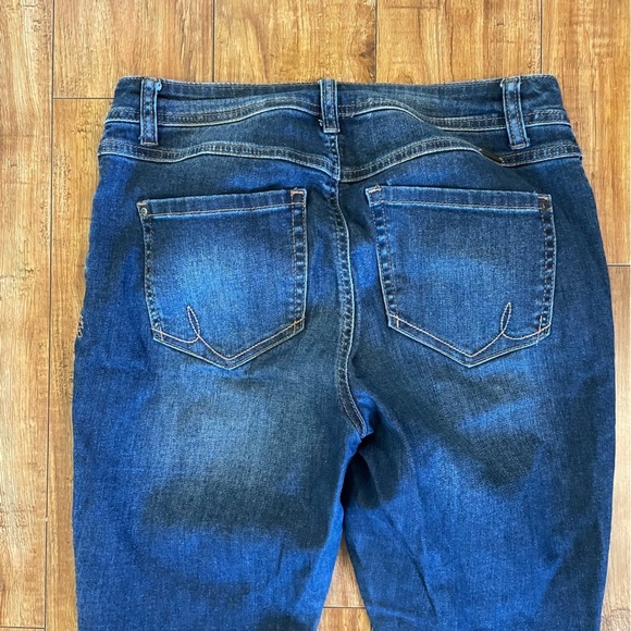 INC Women's Distressed Blue Skinny Mid Rise Jeans Size 4 - Picture 9 of 11